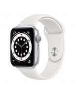 Watch Series 6 Silver Aluminium Case with White Sport Band