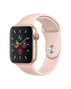 Watch Series 5 (GPS + Cellular) Gold Aluminium Case with Pink Sand Sport Band