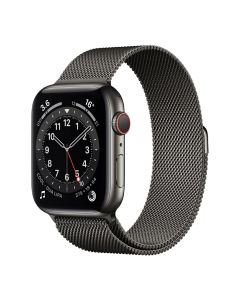 Watch Series 6 (GPS + Cellular) Graphite Stainless Steel Case with Graphite Milanese Loop
