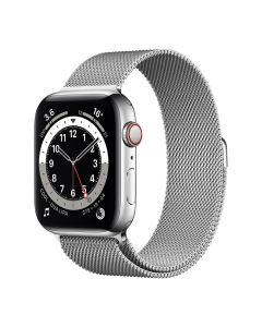 Watch Series 6 (GPS + Cellular) Silver Stainless Steel Case with Silver Milanese Loop
