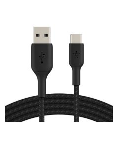 Double Nylon Braided USB-A to USB-C Cable 1 Meter